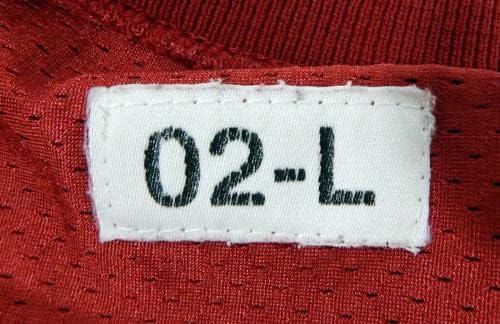 2002 San Francisco 49ers 59 Използвана в играта Червена Тренировочная майк L DP34421 - Използваните В играта тениски NFL Без подпис