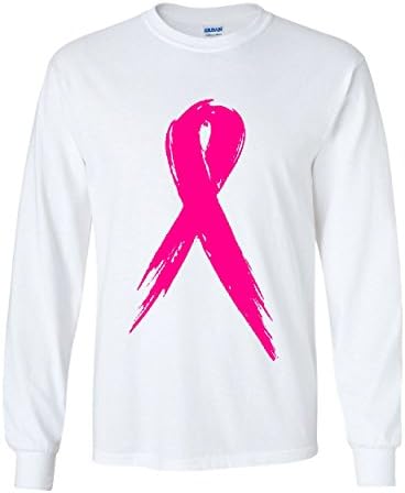 Розовата Лента Информираността За Рака на гърдата Тениска С дълъг ръкав Hope Fight Survivor Tee