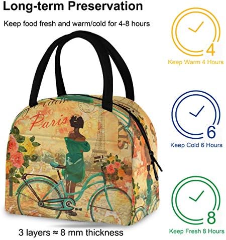 Случайна чанта за обяд Дамски - Парижката Реколта Голяма Запечатани Чанта за Обяд с плечевыми ремъци за работа Fresh