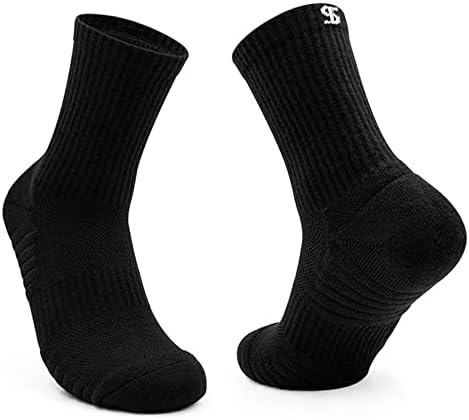 UNeedVog 6 Чифта Мъжки Памучни спортни Чорапи за екипажа, Обикновена Чорапи, Спортни Чорапи С възглавница за глезените