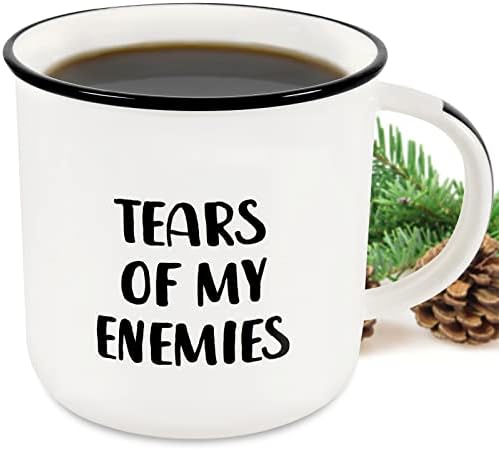 Подарък за игри кафе чаши HOOMUU - Сълзите на моите врагове - Забавни Керамични Чаши за Кафе за гаджето си, Мъже, Сестри - Нови Чаши вино на Ден баща, Подаръци за Свети Валентин