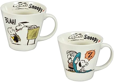 Комплект Чаши Yamaka Shoten Peanuts Friends 1960 Снупи Pair, Подарък, Бял