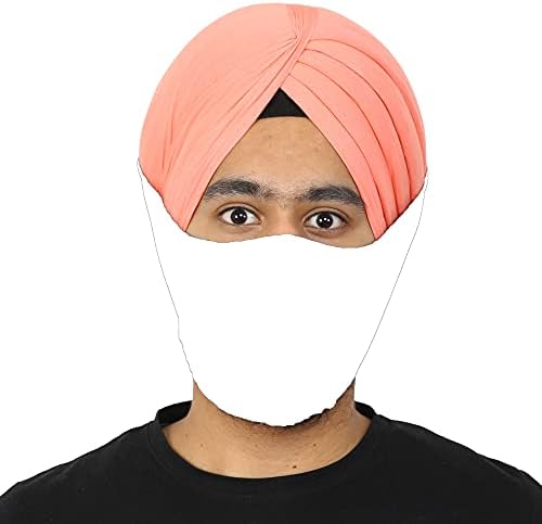 Множество Памучен маска Thatâ под формата на Тюрбана за лице и брада - 2 опаковки (БЯЛА) От Indian Collectible