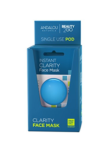 Маска с аргановым масло и синята Глина Andalou Naturals Instant Яснота Mask Pod, Еднократна Маска за лице, 0,28 грама (опаковка от 6 броя)
