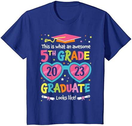 Страхотна Выпускница 5-ти клас Изглежда Като Выпускная Тениска Клас 2023