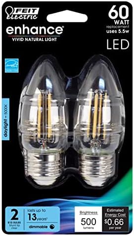 Led лампа Feit Electric BPETC60/927CA/FIL BPETC60927CAFIL/2/RP Performance led, 3,5 H x 1,7D, За даден продукт, 2 бр.