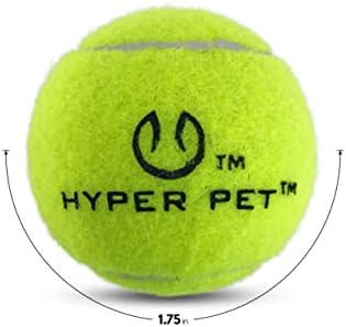 Мини тенис топки Hyper Пет за кучета - 12 опаковки (Кучешки топка, играчки за кучета за упражнения, събиране и Hyper Пет K9 Mini Kannon K2) Интерактивни играчки за кучета и топки за тенис за кучета - Страхотни играчки
