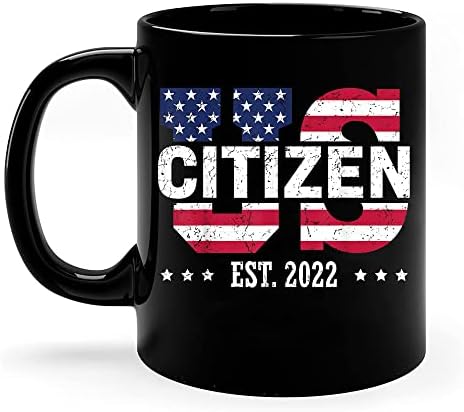 Camcam Нови Подаръци за получаване на гражданство за мъже И жени 2022, Керамични Кафеена Чаша Двоен размер на 11 грама С принтом Този гражданин има значение Тези, които са се Гордее с американски гражданин, просто стават