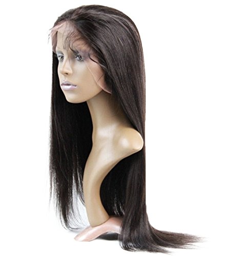 Перука от човешка коса на съвсем малък отпред, китайски естествени коси Реми, цвят яки 1b, не черен