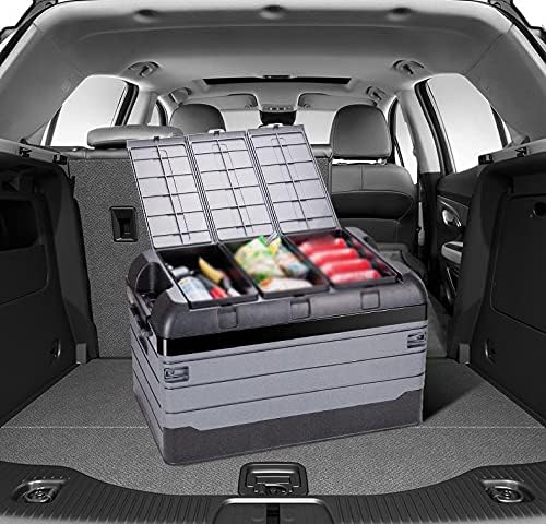 Кутия за съхранение на багажника на колата WDBBY, Двуслойни Кутия За Съхранение, Сгъваема Кутия За съхранение на Колата си, Кутия за съхранение на Задния Багажник, Кутия за съхранение