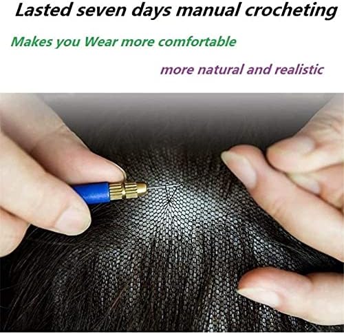 Перуки XZGDEN Перука от Естествена коса, Къдрава Перуки, изработени от Човешка Коса на Дантели, Съвместими с черни жени с естествена линия на растеж на косата, Выщипанный Перука от коса (Цвят: A, размер: 12 см)
