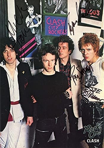 ПЪНК-РОК The Clash с автограф на страницата на списание