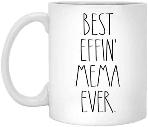 BoomBear Mema - най-Добрата кафеена чаша Effin Mema в историята - В стил Мем Рей Дън - В стил Рей Дън - Чаша Ден на майката - На рождения си Ден - весела Коледа - чашата за Кафе Mema 11 грама, бяла