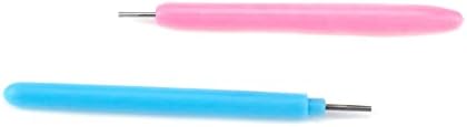 Risbay 20pcs Сини и Розови Дръжки за Квиллинга от Пластмаса и Хартия от Неръждаема Стомана за Производство на Художествени Занаяти