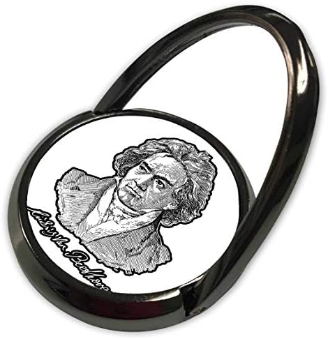 3dRose Карстен Рейзингер - Илюстрация - Подпис към портрета на Лудвиг Ван Бетовен - Телефонно обаждане (phr_319549_1)
