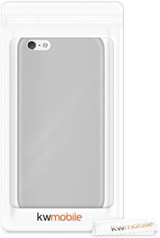 Калъф kwmobile Съвместим с Apple iPhone SE (1.Gen ) / iPhone 5 / iPhone 5S Case - Мек Тънък Защитен силиконов калъф изТПУ - светло сив матиран