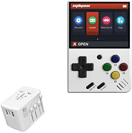 Зарядно устройство за Miyoo Mini (Charger by BoxWave) - Международна стенно зарядно устройство PD (65 W), 3 USB-адаптер за зареждане на международната и конвертор за Miyoo Mini - Winter White