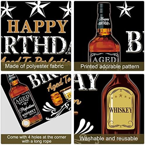Украса за Парти в чест на рождения Ден на с уиски за мъжете, Голям Отлежало до Съвършенство Фон За Банер честит Рожден Ден, Аксесоари За Партита, декорация За Плакати на Тема Уиски и Бира