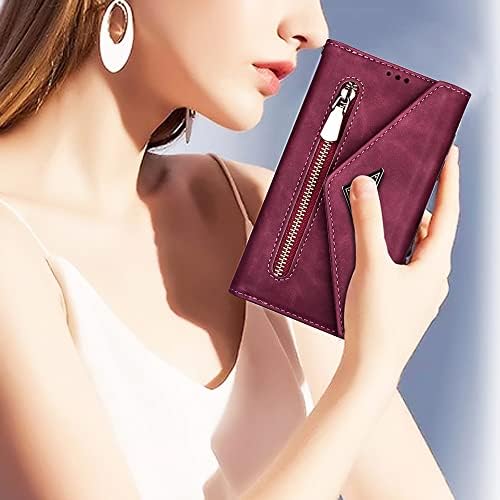 Ysnzaq за Носене в чантата си на съвсем малък по рамото за Samsung Galaxy A14 5 ГРАМА 6,6 , Подвижни Сменящи каишка от изкуствена кожа с притежател на Кредитна карта, Калъф за Samsung