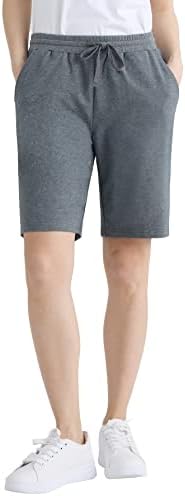 Дамски Памучни къси панталони-бермуди Weintee Дължина 9 см по Вътрешния шев с джобове, 3 опаковки
