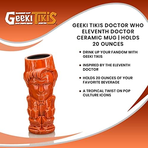 Керамична чаша Geeki Tikis Д-р Кой, Единадесетия Доктор | Чаши за Коктейли, Тропически Посуда за напитки, Комплект за Домашна Бар съдове | Научно-Фантастични Подаръци и колекционерска стойност | с Капацитет 20 грама