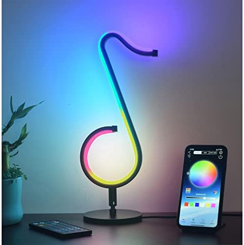 Настолна Led лампа, Лампа за осветяване на Околните настроение, Украсата на масата Tiktok Music Sync Cool Светлини, RGBIC Smart Light с приложение 210 Mode + Дистанционно управление