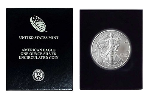 2012 - Американски Сребърен Орел в Пластмасов калъф Air Tite и кутия за Подарък с нашия сертификат за автентичност Долар Монетния двор на САЩ, Без да се прибягва