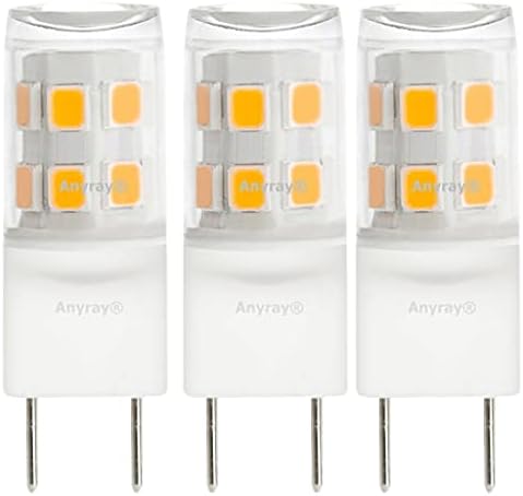 Anyray 3-Pack Led T4 2W Замяна за микровълнова фурна Samsung G8 120V ME18H704SFS с подсветка за готвене 20 W (мек бял 3000 До)