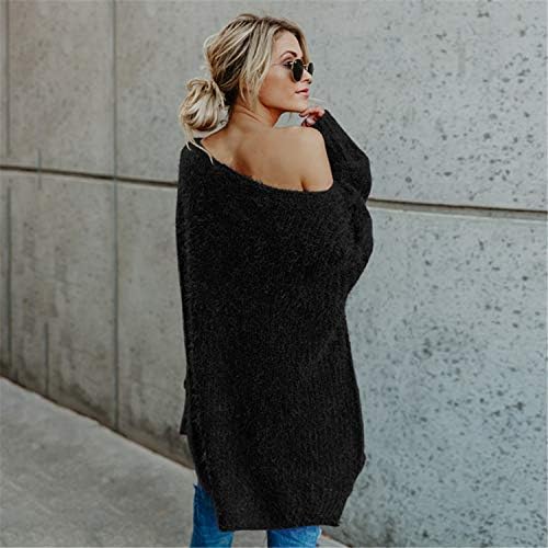 Жена пуловер Andongnywell с открити рамене, Пуловери Оверсайз-тел с Дълъг ръкав, Туники, Потници, Блузи