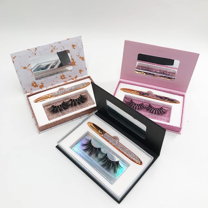 Книжка За оцветяване на Мигли С Пинсети Slr Опаковъчна Кутия Калъф За Мигли 25 мм