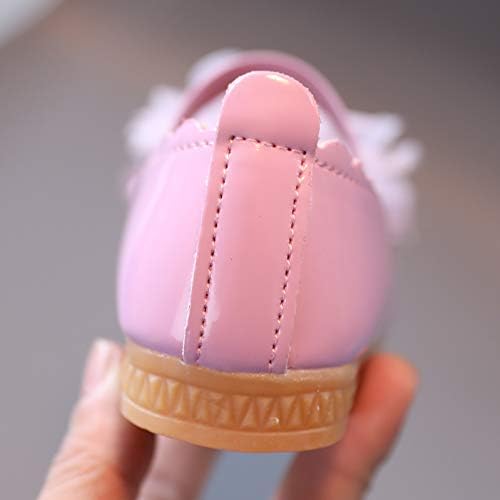 Обувки за малки момичета; Сватбени обувки Мери Джейн; Обувки на принцесата с цветя за шаферките; Вечерни учебни обувки за сватбата (розови, 12-15 месеца)