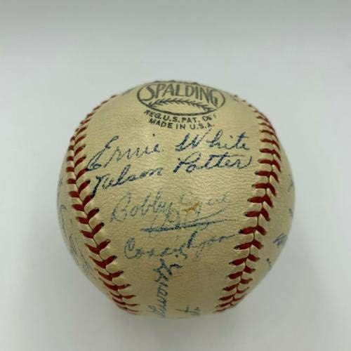 Красива отбор на Шампиона на Националната лига 1948 г. Бостън Брейвз Подписа Бейзболен договор JSA COA - Бейзболни топки с автографи
