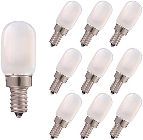 E12 Led лампа за хладилник T22 Мини-Матова лампа с мощност 1 W (еквивалент 10 W) Лампи за Нощно осветление 100lm Светлина от лампа с нажежаема Жичка 2700K Топло Бяла светлина, 110V CRI> 80 за хладилници, Абсорбатори,