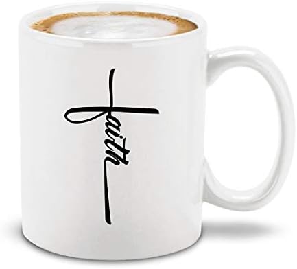 shop4ever Кръст на Вярата Керамични Кафеена Чаша Чаена Чаша Чаша за Исус