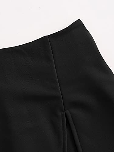 Floerns Женски Асиметрични къси Панталони Големи размери с висока Талия, Поли-Панталони