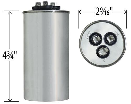 Двоен кондензатор ClimaTek Подходящ за Payne P291-6014R - 60 + 10 icf MFD x 440 v ac Кръг