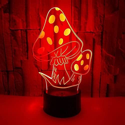 Yooce Магически Гъби 3D Led Настолна Лампа Псилоцибиновый Гъби лека нощ Оптична Визуална Илюзия за Домашен интериор Осветление