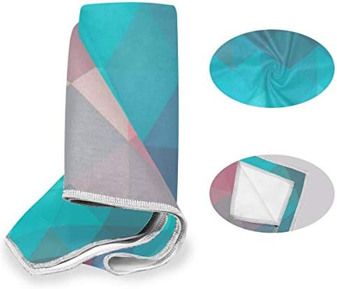 Плажна кърпа от микрофибър voovc Colorful Triangle - Лесно, Быстросохнущее, Лесно Упаковываемое Кърпи за фитнес зала, Басейн, лагери, пътувания, Йога