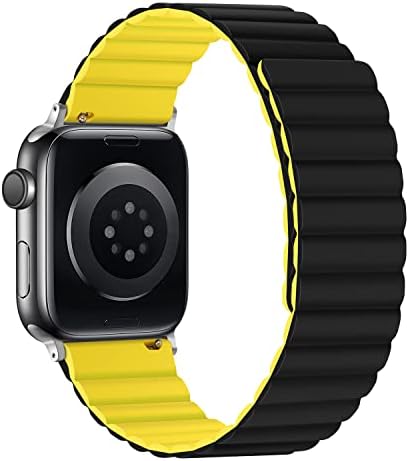 Силиконови въжета Tasikar, съвместими с каишка на Apple Watch 49 мм 45 мм 44 мм 42 мм 41 мм 40 мм, 38 мм, Регулируема каишка с стабилна магнитна закопчалка, предназначен за Apple Watch Ultra Series 8 7 6 5 4 3 2 1 SE