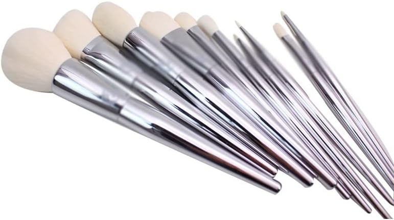 N/A 10 бр. Комплект четки за коса от вълнени влакна, набор от инструменти за грим с медна пръчка (Цвят: A, размер: 10 бр.)