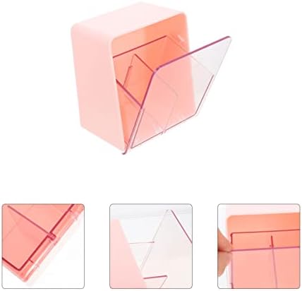 RAKUTE 3 бр. Кутия за съхранение на домакински памучни тампони с 2 отделения на Кутия за съхранение на памук дискове (Цвят: розов 4 бр. Размер: 10,7X9,2x7 см 4 бр.)