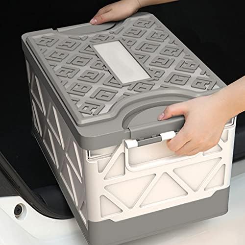 Кутия за съхранение на багажника на колата WDBBY От полипропиленови материали, Крепящийся на превозното средство за домашна употреба, Здрав Сгъваем Органайзер за съхранение на багаж с Обем 30 литра, Автоаксесоари (Цвят: