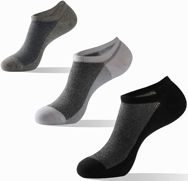 TJLSS 5 Чифта чорапи голям Размер, Мъжки Памучни чорапи-лодки, Пролетно-летни мъжки чорапи Дишащи с Дезодорант (Цвят: A, Размер: One size)