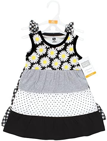 Памучни рокли Hudson Бебе За малки момичета, Черната Маргаритка, 18-24 Месеца