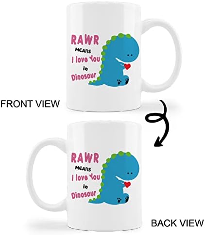 kunlisa Скъпа Синя Чаша с Динозавром, Rawa Означава, че аз Те обичам в Керамичната чаша с Динозавром-11 грама, Чашата за Кафе с Мляко и Чай, Подаръци За Любителите на Диноза?