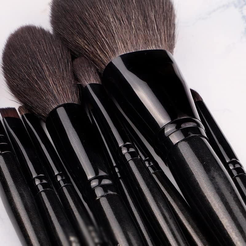 Набор от козметични четки GANFANREN перламутровой черна серия Brush Complete За Начинаещи, 10 преносими инструменти за грим (Цвят: A, размер: 10 бр.)