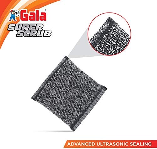 Кухненски кърпи за миене на съдове Gala Black Super Scrub - соскребки за повишена здравина (опаковка от 6 броя)
