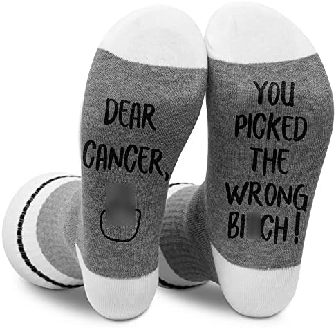 Подаръци от рак на гърдата за жени, Чорапи от рак на млечната жлеза (1 двойка), Подаръци за рожден Ден за Наследници или Пациенти, подложени на химиотерапия -005