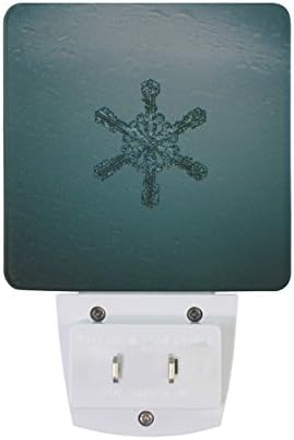 Naanle Комплект от 2 Естествени Снежинки Подводен Автоматичен Сензор LED От Здрач до Зори лека нощ Сменяем в Помещението за Възрастни